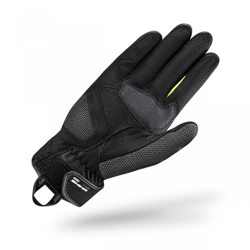 Rękawiczki motocyklowe Shima Hero w kolorze czarno-fluo żółtym