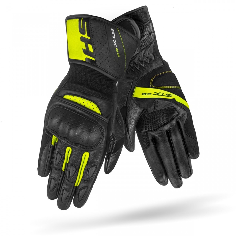 Rękawice motocyklowe Shima STX 2.0 czarno-fluo żółte