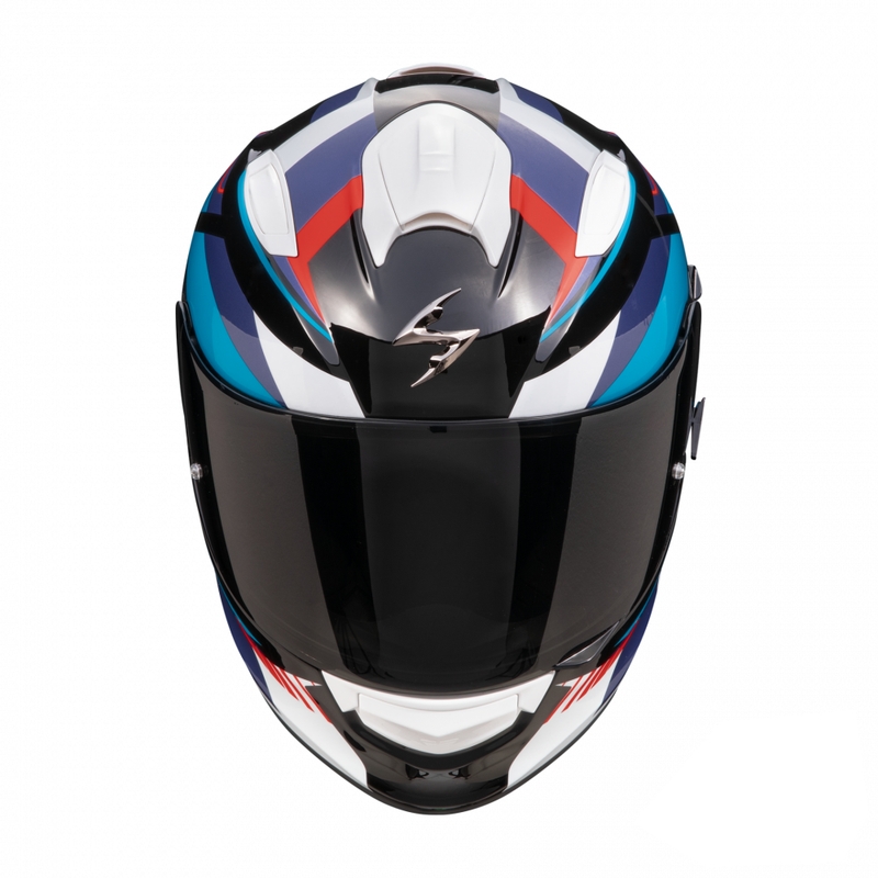 Kask motocyklowy integralny Scorpion EXO-491 Abilis czarno-niebiesko-czerwony