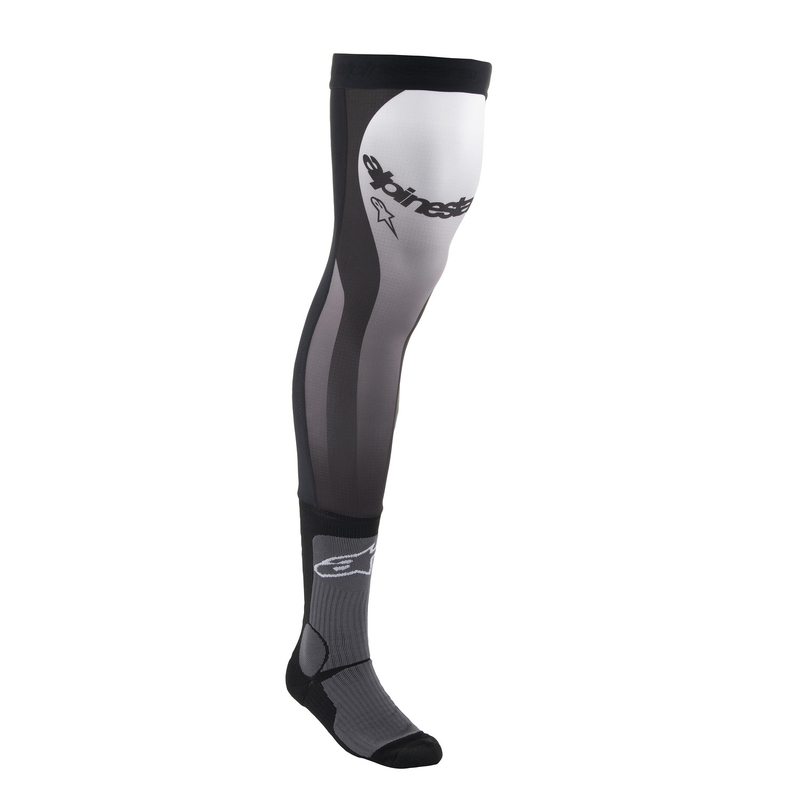 Skarpetki Alpinestars z ortezą kolan czarno-białe