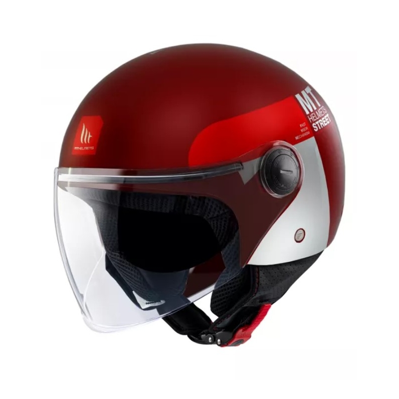 MT Street Inboard C5 Otwarty kask motocyklowy czerwony