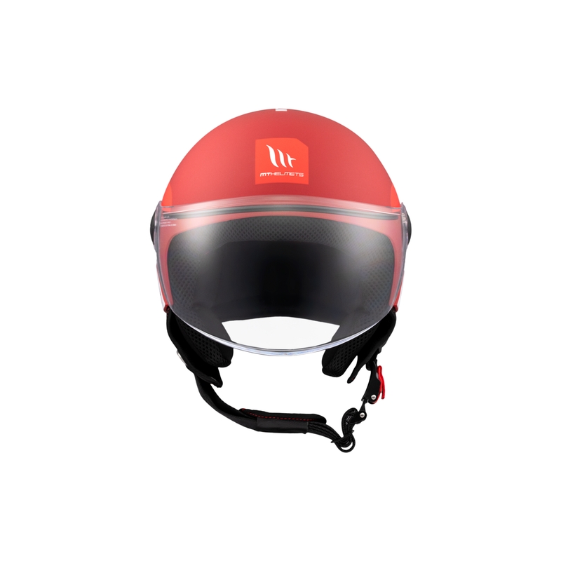 Kask motocyklowy otwarty MT STREET INBOARD C5 matowo czerwono-biały