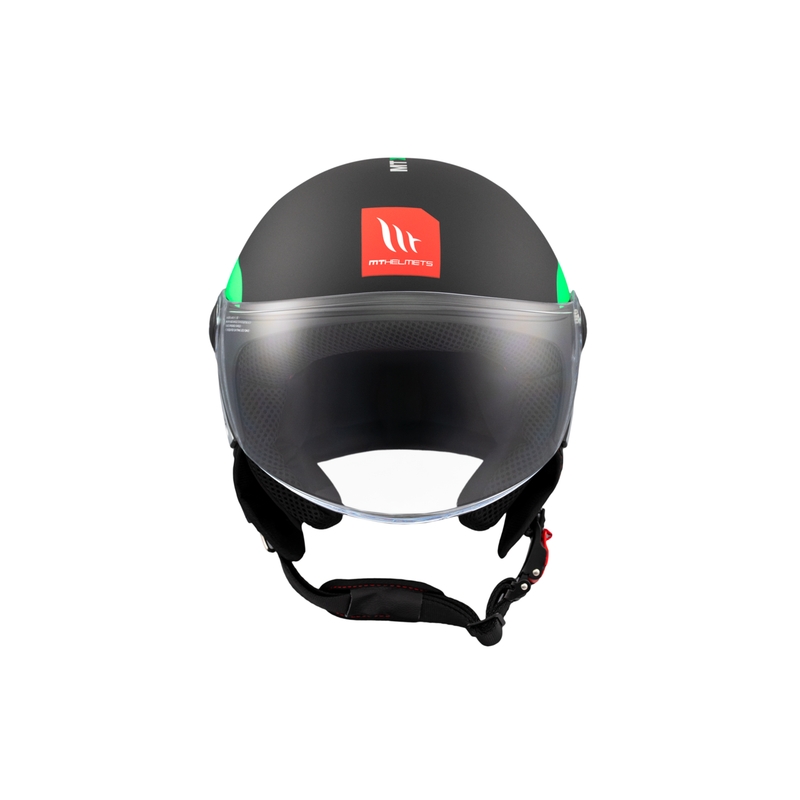 Kask motocyklowy otwarty MT STREET INBOARD D6 matowy czarno-zielony