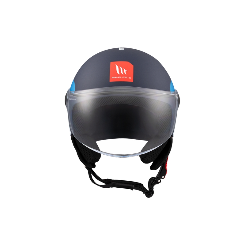 Kask motocyklowy otwarty MT STREET INBOARD C7 matowo niebiesko-biały