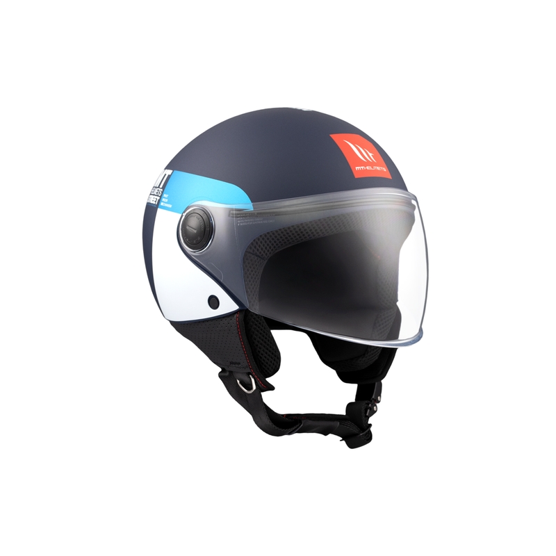 Kask motocyklowy otwarty MT STREET INBOARD C7 matowo niebiesko-biały
