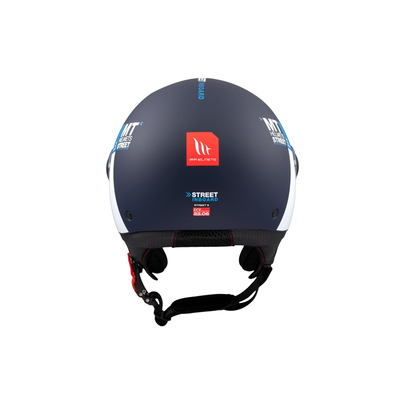 Kask motocyklowy otwarty MT STREET INBOARD C7 matowo niebiesko-biały