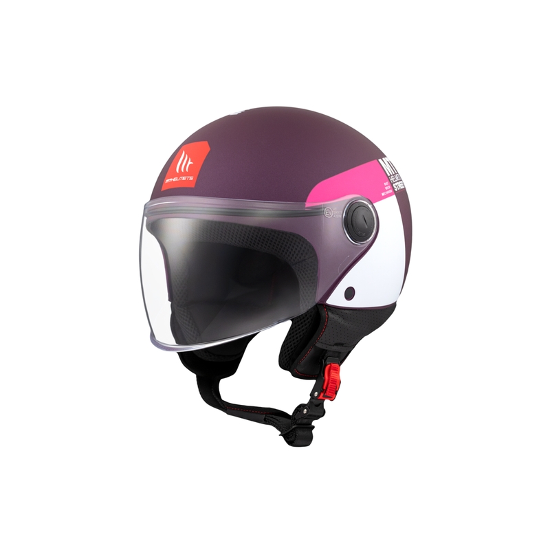 Kask motocyklowy otwarty MT STREET INBOARD C8 matowy fioletowo-różowy