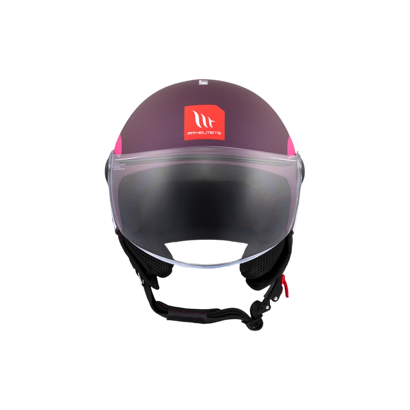 Kask motocyklowy otwarty MT STREET INBOARD C8 matowy fioletowo-różowy