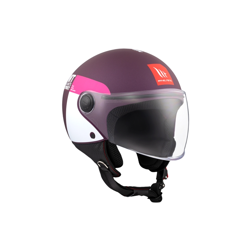Kask motocyklowy otwarty MT STREET INBOARD C8 matowy fioletowo-różowy