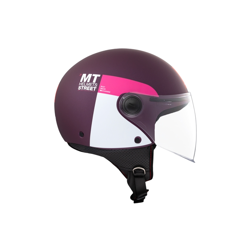 Kask motocyklowy otwarty MT STREET INBOARD C8 matowy fioletowo-różowy