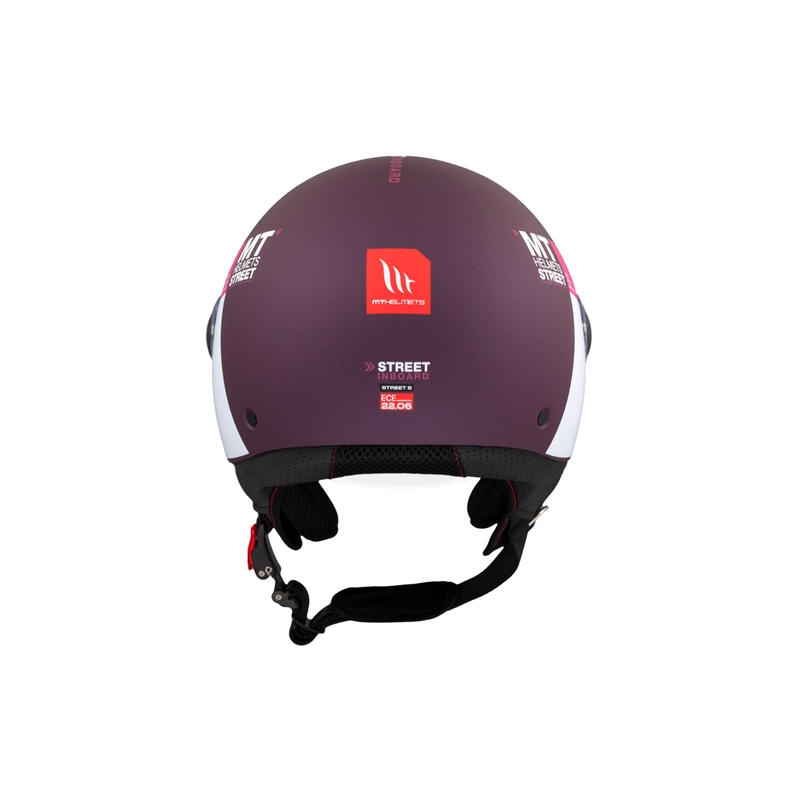 Kask motocyklowy otwarty MT STREET INBOARD C8 matowy fioletowo-różowy