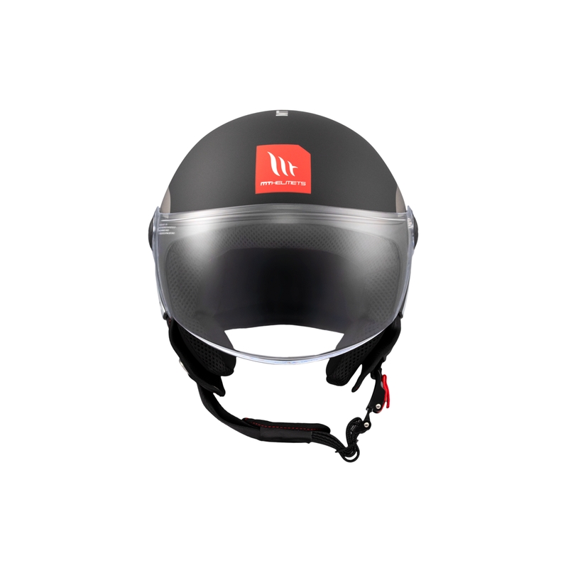 Kask motocyklowy otwarty MT STREET INBOARD D2 matowy czarno-srebrny