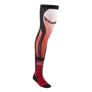Skarpetki Alpinestars z ortezami kolan czerwono-fioletowo-czarne