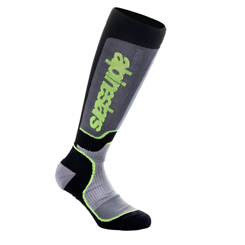 Skarpetki Alpinestars MX Plus czarno-szaro-fluo-żółte