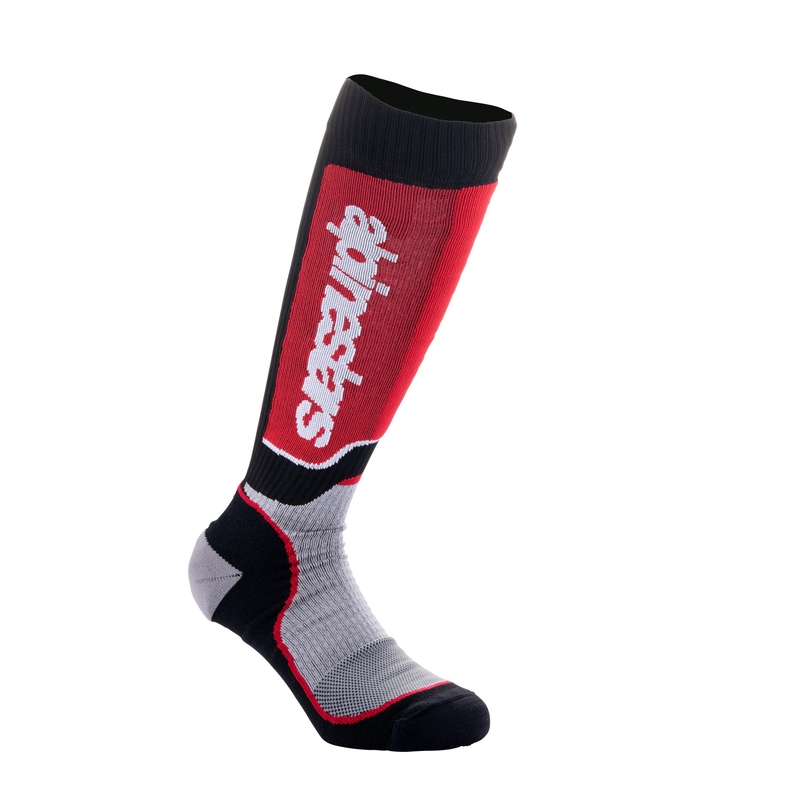 Skarpetki dziecięce Alpinestars MX Plus czarno-czerwono-szare