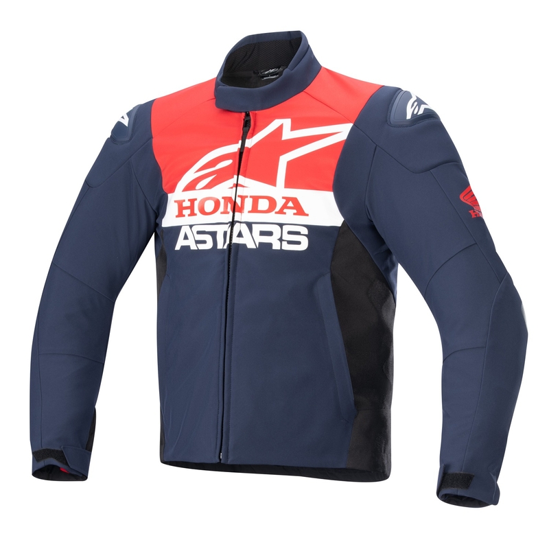 Kurtka motocyklowa Alpinestars SMX Waterproof Honda niebiesko-czarno-czerwono-biała