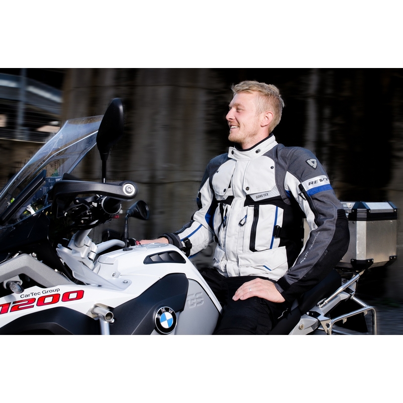Kurtka motocyklowa Revit Defender Pro GTX szaro-niebieska wyprzedaż