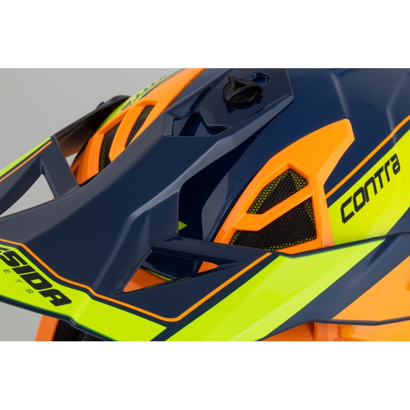 Kask motocrossowy Cassida Cross Pro 2 Contra fluo żółto-pomarańczowo-niebieski