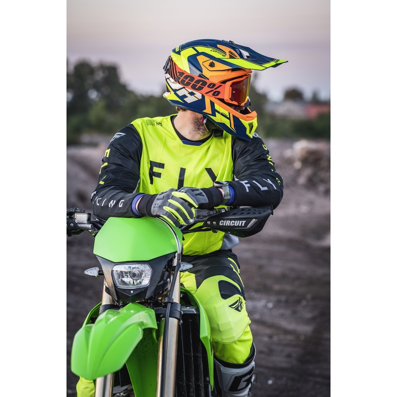 Kask motocrossowy Cassida Cross Pro 2 Contra fluo żółto-pomarańczowo-niebieski