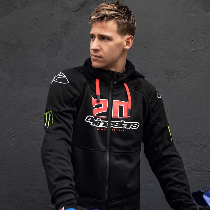 Kurtka motocyklowa Alpinestars Chrome Ignition Monster FQ20 w kolorze czarno-czerwono-biało-zielonym