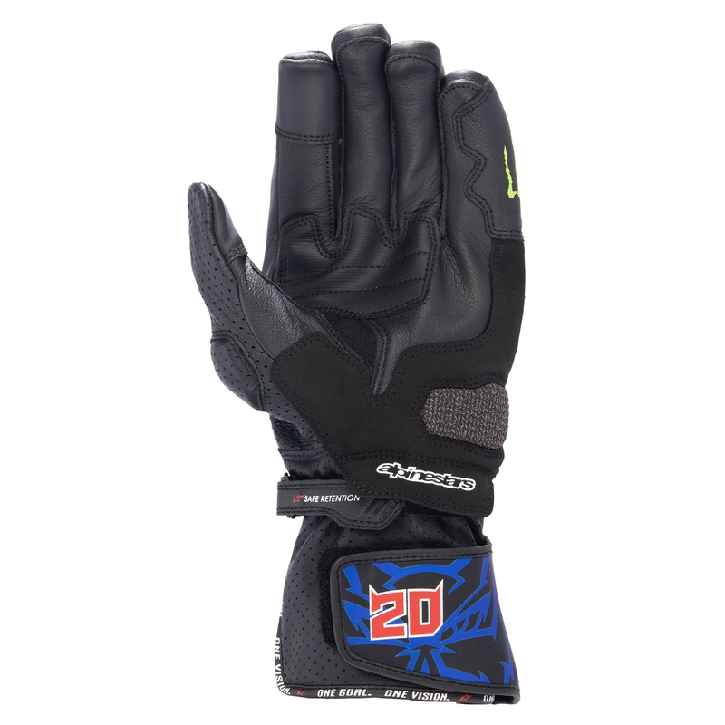 Rękawiczki motocyklowe Alpinestars SP-8 3 Monster FQ20 czarno-czerwono-niebiesko-białe