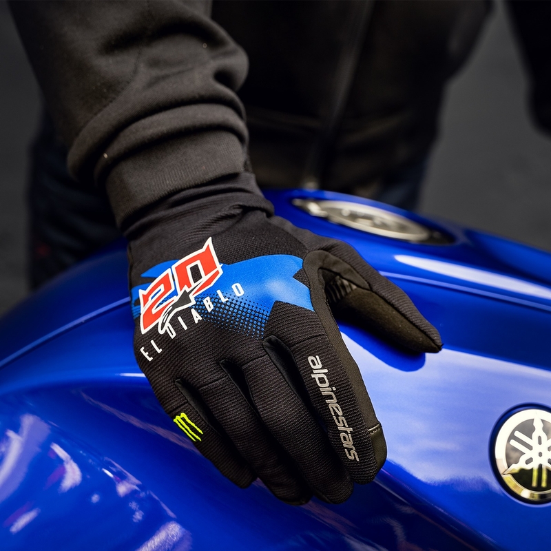 Rękawiczki motocyklowe Alpinestars Reef Monster FQ20 czarno-czerwono-niebiesko-biało-zielone