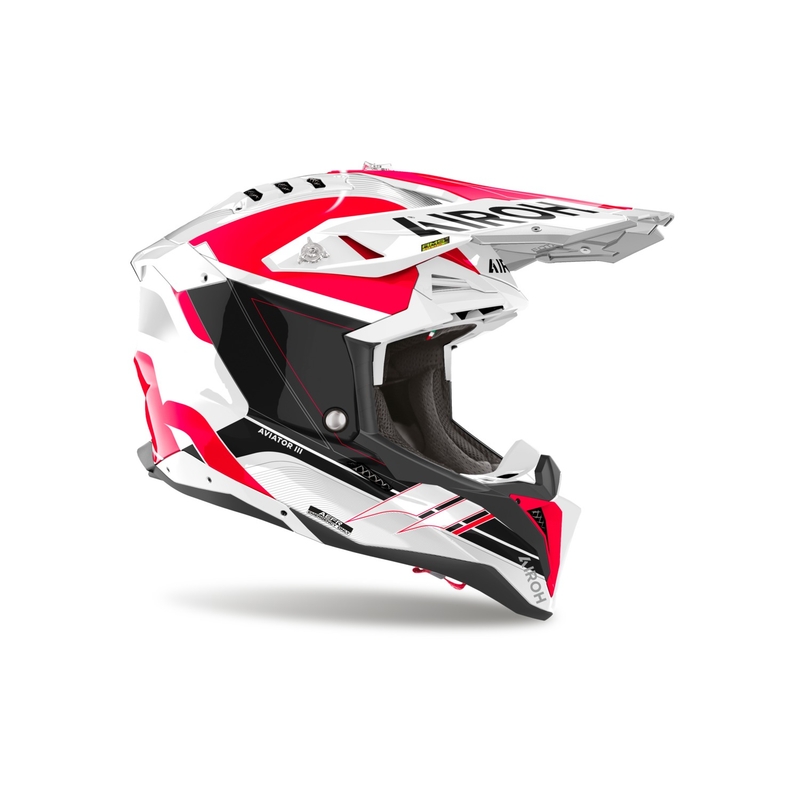 Kask motocrossowy Airoh Aviator 3 Saber Glossy Red
