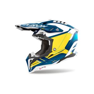 Kask Motocross Airoh Aviator 3 Sabre 2024 Matowy Niebieski