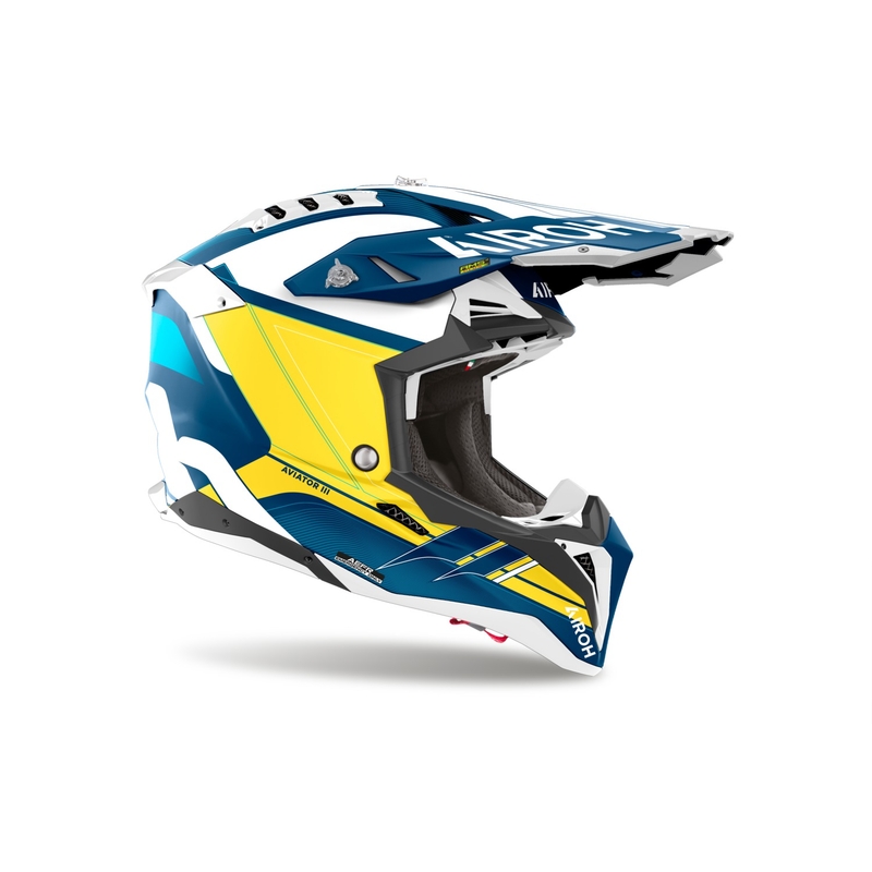 Kask motocrossowy Airoh Aviator 3 Saber matowoniebieski