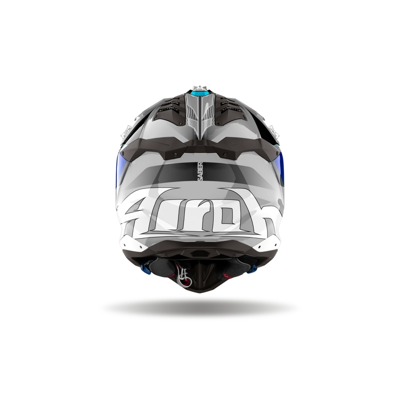 Kask Motocrossowy Airoh Aviator 3 Sabre 2024 Błyszczący Niebieski