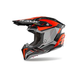 Kask motocrossowy Airoh Aviator 3 Sabre 2024 błyszczący pomarańczowy