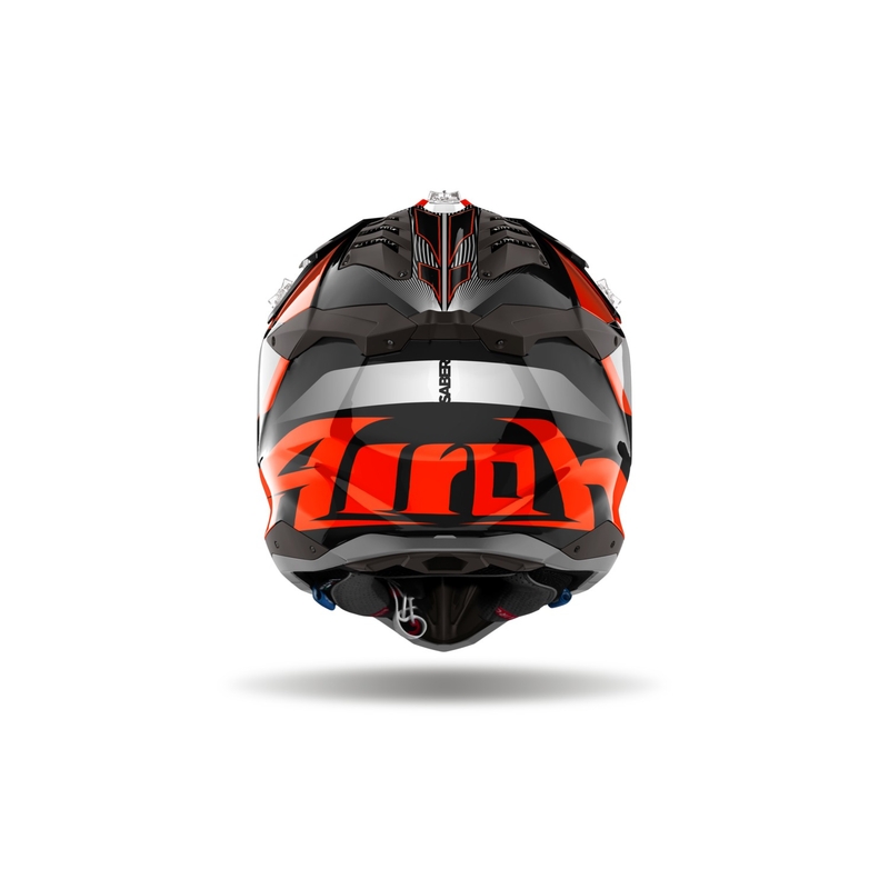 Kask motocrossowy Airoh Aviator 3 Sabre 2024 błyszczący pomarańczowy