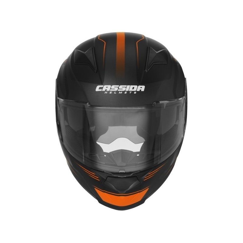 Integralny kask motocyklowy Cassida Apex Fusion czarno-pomarańczowo-biały wyprzedaż