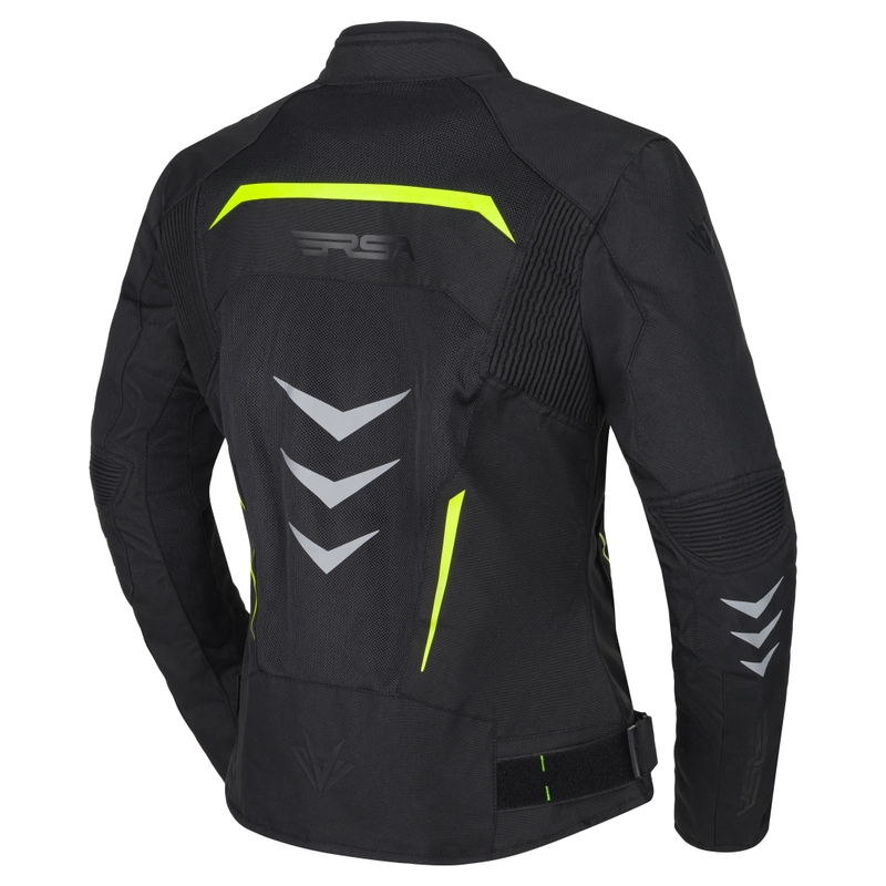 Damska kurtka motocyklowa RSA Runway w kolorze czarno-fluo żółtym