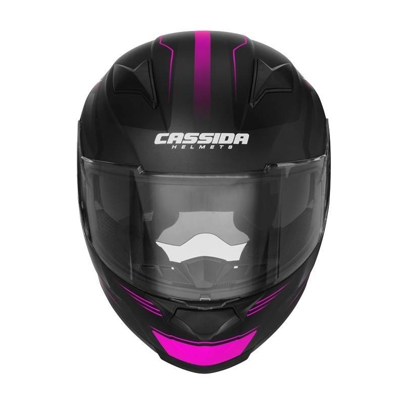 Integralny kask motocyklowy Cassida Apex Fusion czarno-różowo-biały