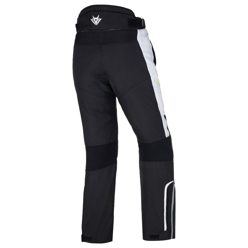 Damskie spodnie motocyklowe RSA Wasp Black-Fluo Yellow-White