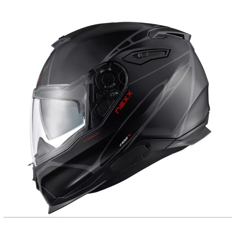 Zintegrowany kask motocyklowy Nexx Y.100 B-SIDE czarno-szary wyprzedaż