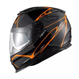 Integralny kask motocyklowy Nexx Y.100 B-SIDE czarno-pomarańczowy