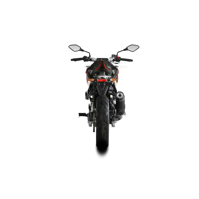 Full exhaust system 1x1 STORM GP Black with carbon cap for VOGE Brivido 125 R  2023-2024