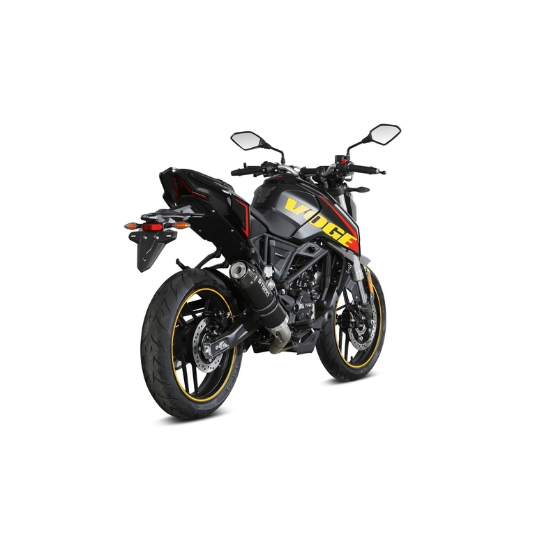 Full exhaust system 1x1 STORM GP Black with carbon cap for VOGE Brivido 125 R  2023-2024