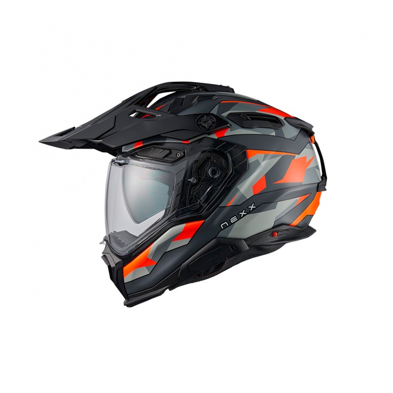 Kask motocyklowy enduro Nexx X.WED3 Trailmania szaro-pomarańczowy wyprzedaż