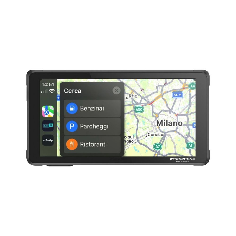 Interphone RIDESYNC Apple CarPlay i Android Auto Display dla motocykli