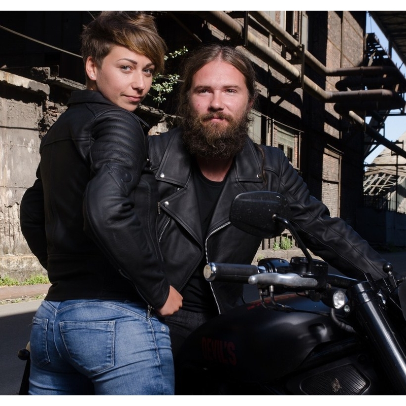 Skórzana kurtka motocyklowa Street Racer Viking wyprzedaż
