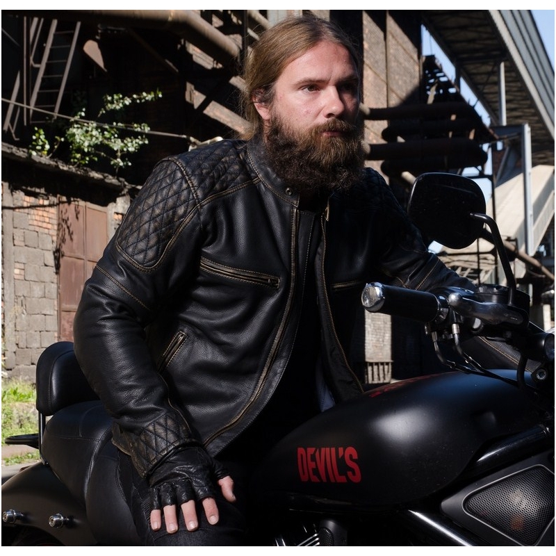 Skórzana kurtka motocyklowa Street Racer Retro wyprzedaż