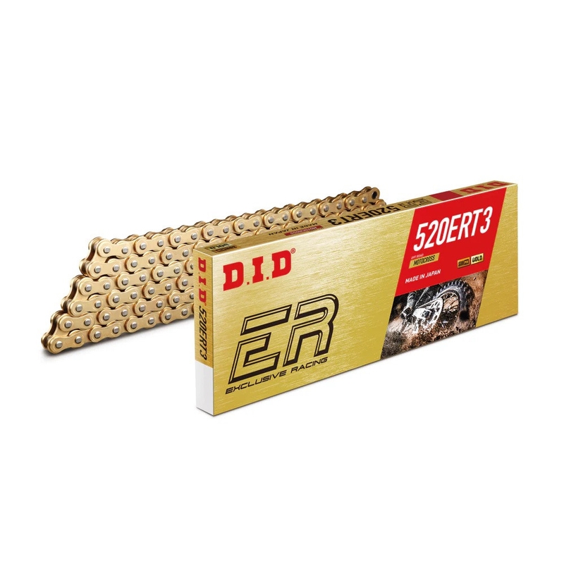 Motocross racing chain D.I.D Chain 520ER-T3 SDH 116 L Gold/Gold