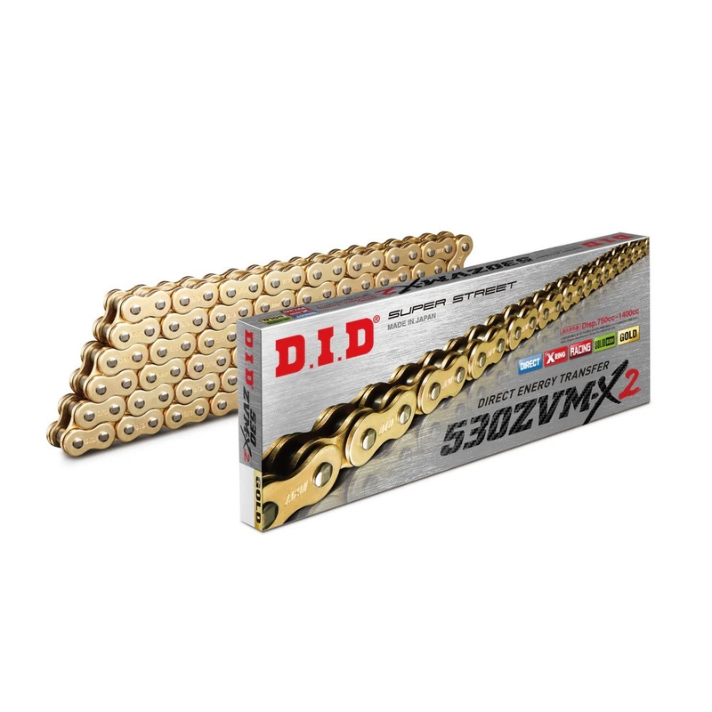 ZVM-X series X-Ring chain D.I.D Chain 530ZVM-X2 122 L Gold/Gold