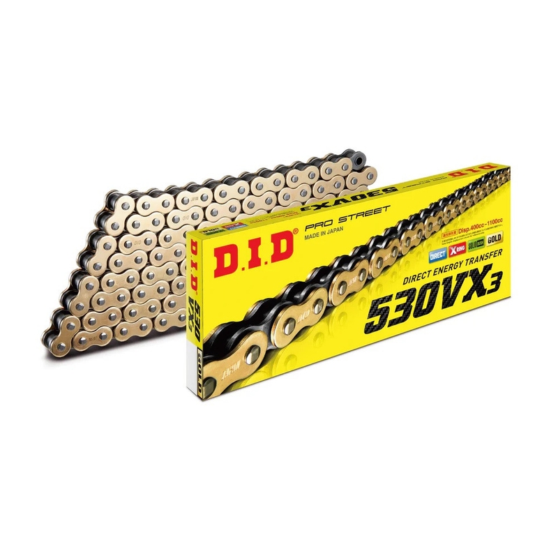 VX series X-Ring chain D.I.D Chain 530VX3 1920 L Gold/Black