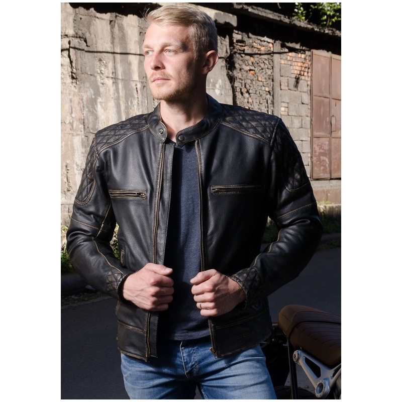 Skórzana kurtka motocyklowa Street Racer Retro wyprzedaż