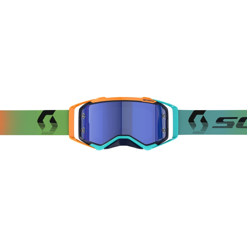 Niebiesko-pomarańczowo-niebieskie gogle motocrossowe Scott Prospect AMP