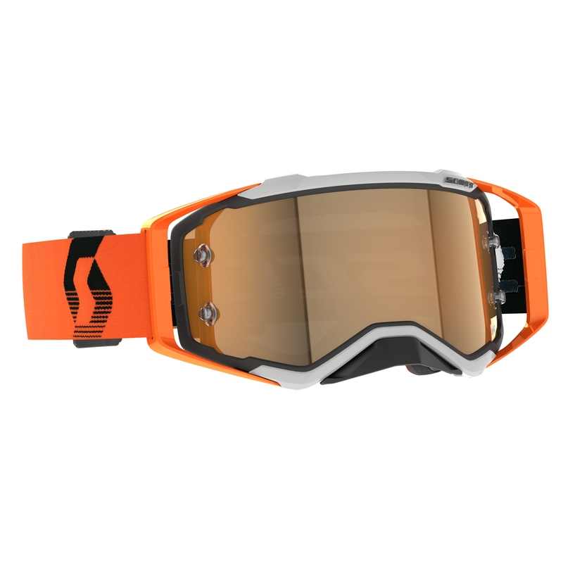 Gogle motocrossowe Scott Prospect AMP szaro-pomarańczowo-złote